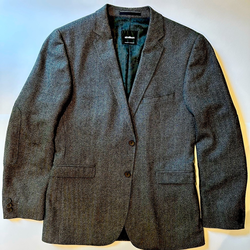 EUC Strellson gray herringbone sport coat